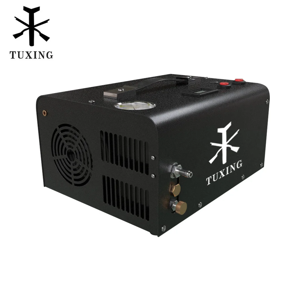 TUXING TXET061 4500Psi 300Bar 12V PCP compresor de aire bomba de alta presión compresor transformador neumático inflador de rifle de pistola de aire