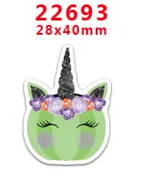 30 шт плоское украшение из смолы Единорог смолы pr21375 - Цвет: 22693