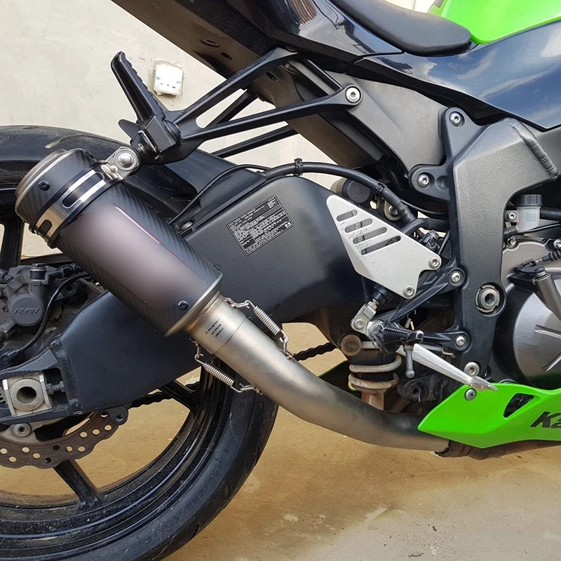 Zx6r zx636 мотоцикл среднего звена трубы без потерь подключение 51 мм глушитель выхлопной трубы системы для Kawasaki Ninja zxzx636
