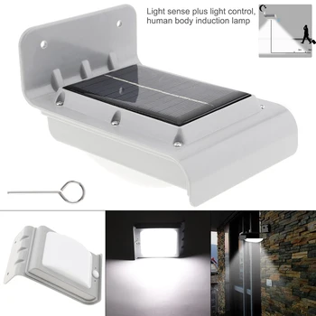 

16 LED Solar Power Light Induction Garden Security Lamp Outdoor Waterproof Light with Photosensitive Control Human Body Sensor