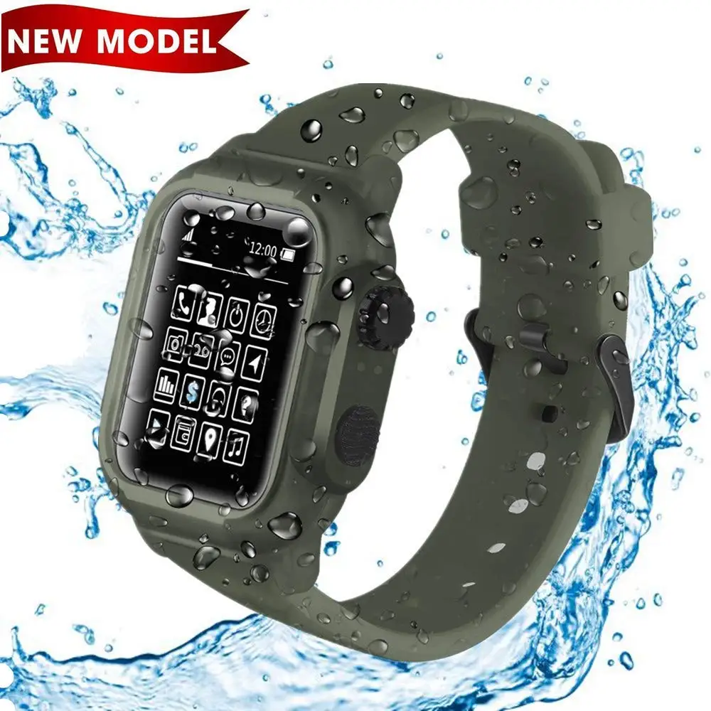 Водонепроницаемые ударопрочные Чехлы для Apple Watch серии 5 4 3 2 ремешки iWatch 42 мм 44