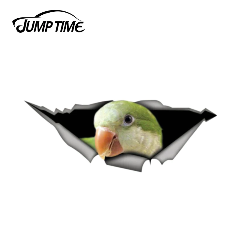 car stickers Jump Time 13cm x 4.8cm quaker parakeet decal 3D Pet Graphic Vinyl Decal Car Window Laptop Bumper Animal Car Stickers modified decals