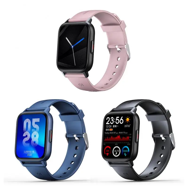 QS16 Pro Smart Watch Men DIY Face Body Temperature Waterproof Full Touch Screen Sports Fitness Tracker 2021 New Smartwatch