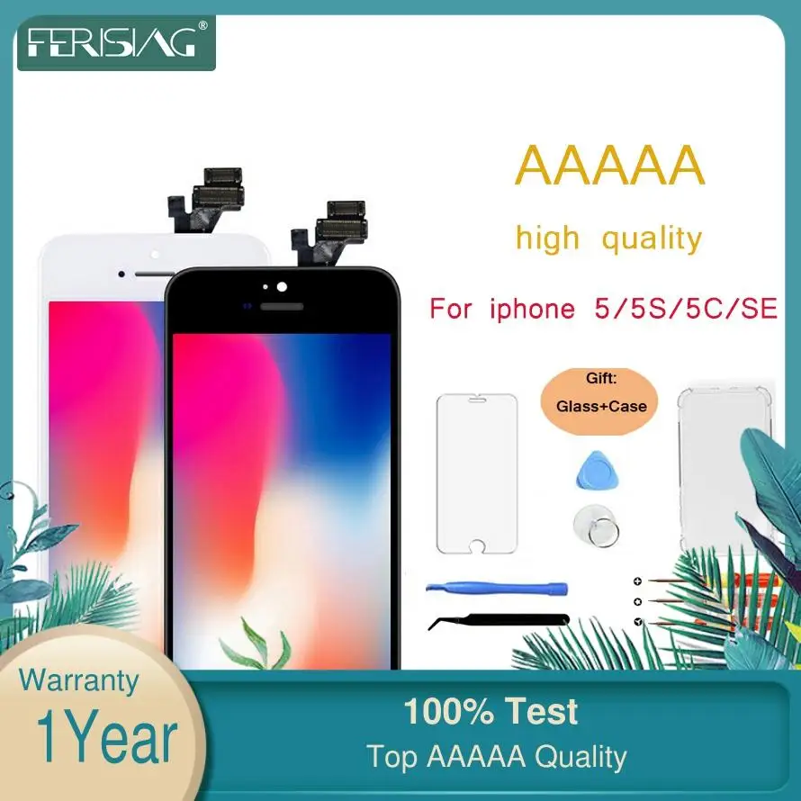 Оригинальный ЖК экран ferzing 100% AAAA для iPhone 5S 5 SE 5C дисплей дигитайзер сенсорный