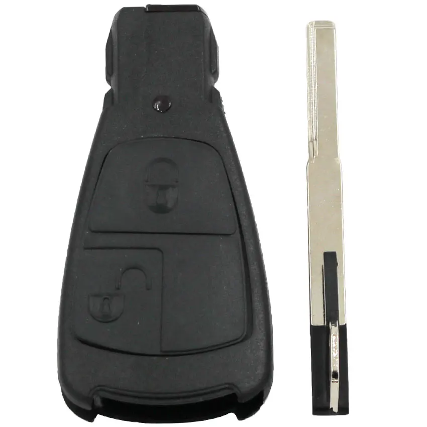 Replacement Shell For Mercedes C E S Class Uncut Key Keyless Remote FOB Case 2 Buttons+ Insert Key
