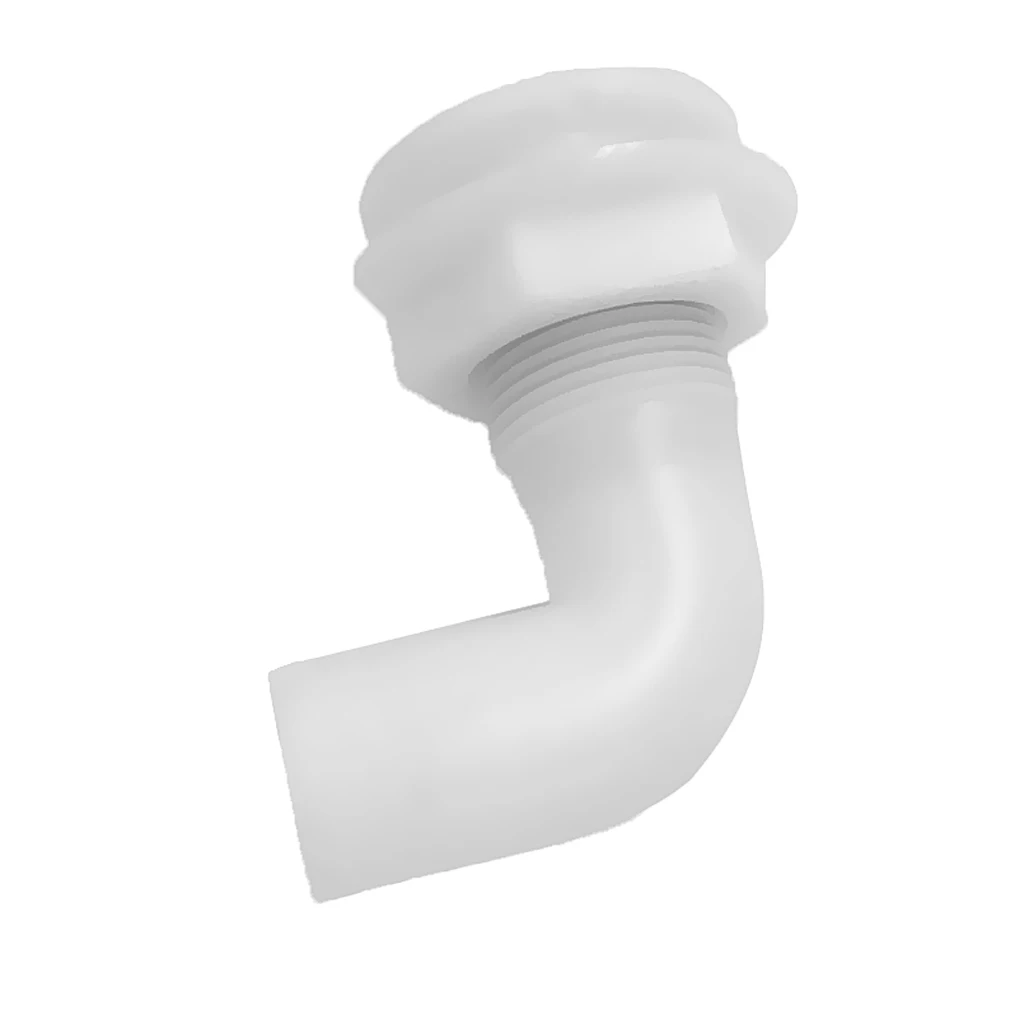 1 Inch Plastic 90 Degree Thru Hull Bilge Pump Hose Fitting For Boats