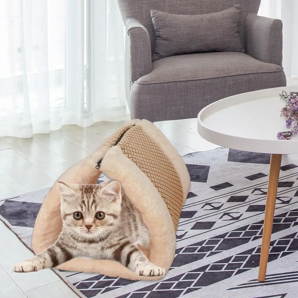 Кошачий наполнитель, кровать для питомца, съемная, моющаяся, для питомца, туннельный дом, мягкий домик для питомца, диваны, гнездо, кровать для маленьких домашних животных, сумка для маленькой собаки, спальная кровать