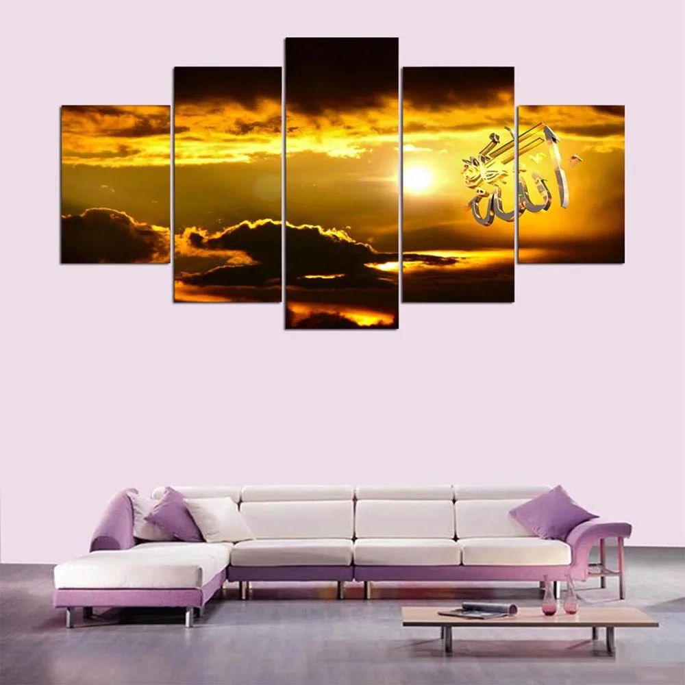 

Art Greek Mural Airbrush Painting Canvas 5-frame Muslim AliExpress Supply of Goods Dunhuang Supply of Goods Cross Border Supply