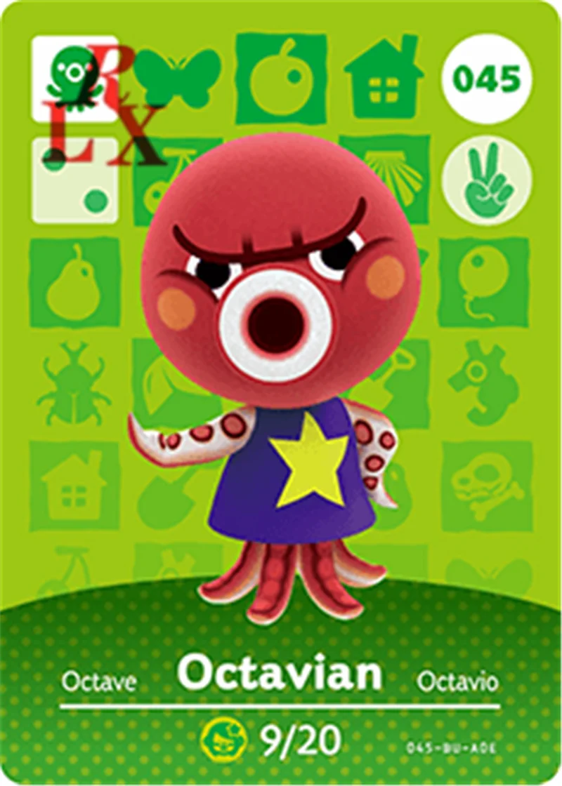 3pcs Octopus Octavian Marina Zucker Animal Crossing Villager Cards Nfc Game Cards Ntag215 Tags Ns Switch Wiiu For Amiibo Card Access Control Cards Aliexpress