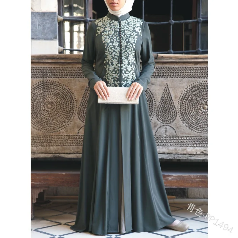Размера плюс Абая для мусульман, Дубай, женские макси платья Рамадан, мослим, молитвенный халат, платье кафтан, Исламская Турецкая одежда, S-5XL