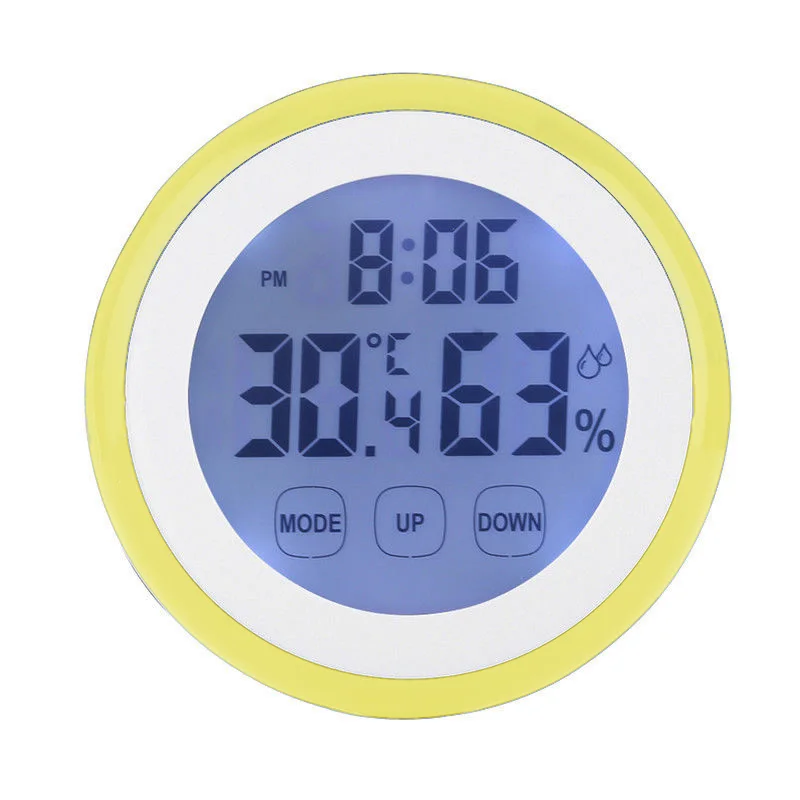 Humedad y temperatura Digital de pared, alta calidad, ABS + imán trasero, 90x90x26mm, función de relojes de tiempo ► Foto 2/6