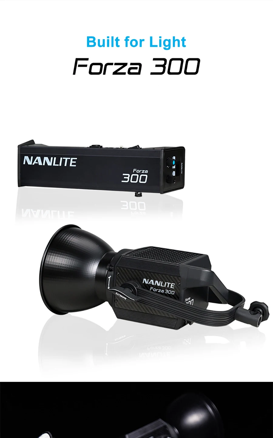 NANLITE Forza 300 Вт Светодиодный светильник наружный 5600K моно светильник COB светильник с креплением bowens студийный вспышка фотография стробоскоп светильник