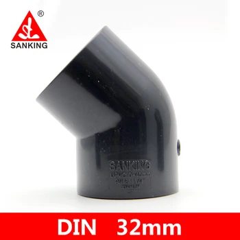 

Sanking 32mm UPVC 45 degree elbow aquarium tank connector pipe joint Aquarium Tank Water Pipe Connector