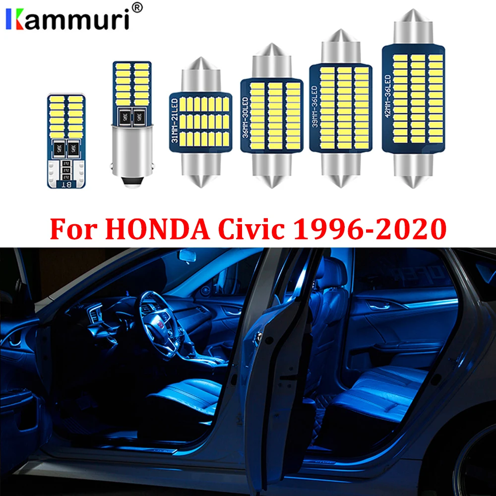 Светодиодные лампы для салона автомобиля kammusi Белый светодиодный комплект Honda Civic