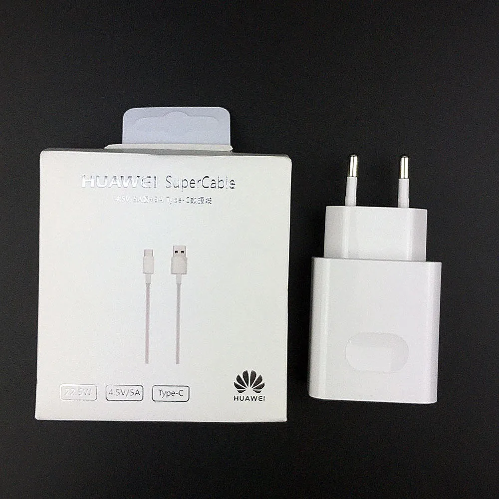 EU with cable box Оригинальное быстрое зарядное устройство huawei P30 Pro SuperCharge, штепсельная вилка европейского стандарта, кабель 5А типа C для honor P9 P10 Plus P20 Pro mate 9 10 Pro mate 20 V10 - Тип штекера: EU with cable box