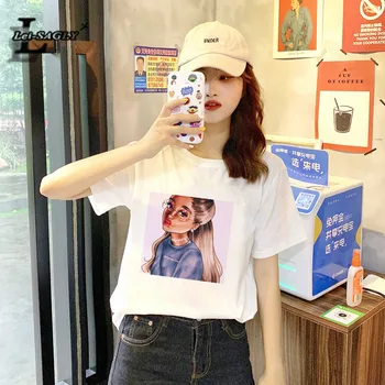 

Lei SAGLY Ariana Grande women t shirt aesthetic fashion ulzzang Casual tshirt harajuku kawaii 90s t-shirts female top tee tops