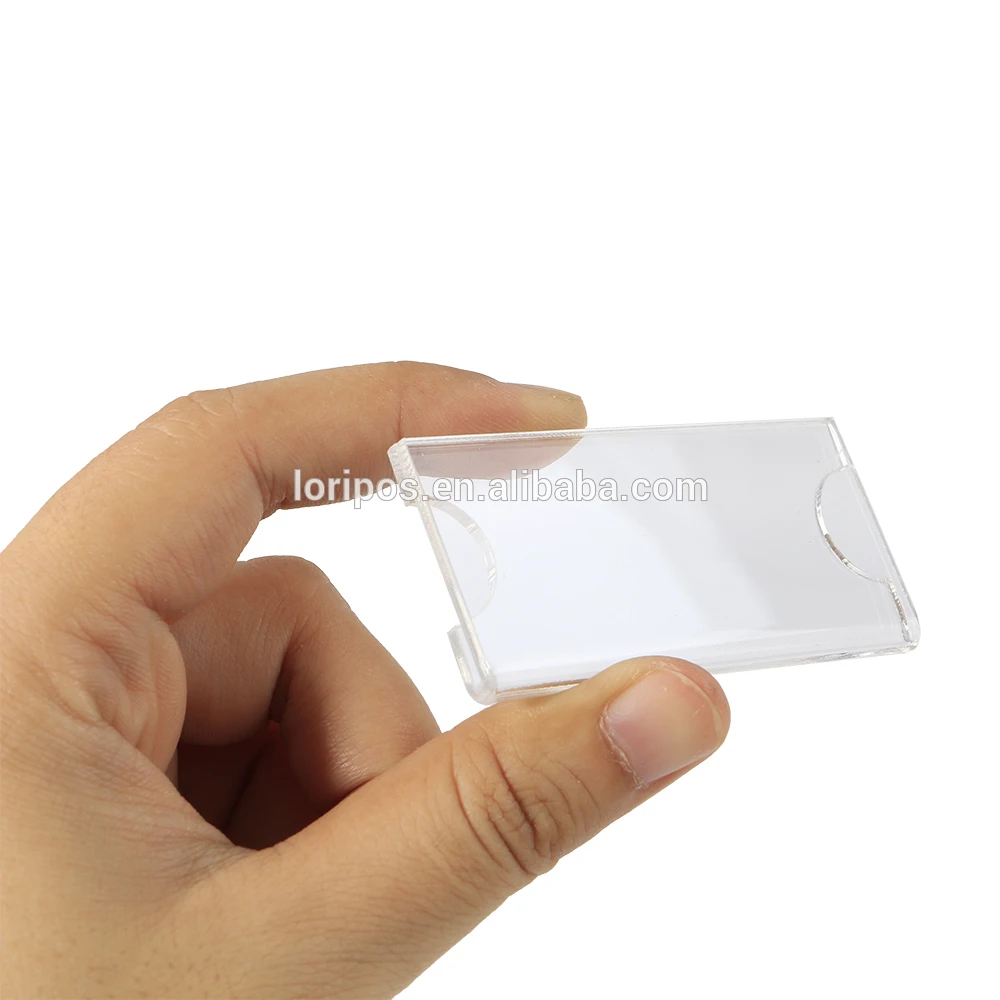 Custom Size Shelf Edge Talker Adhesive Price Tag Sleeve Logo Number Name Info Card Display Holder Rack Sign Clip Frame Case