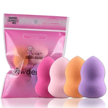 

4 pcs/set Random Color Beauty Tools Wet and Dry Puff Water Drop Puff Gourd Puff Powder Foundation Makeup Blender Face Foundation