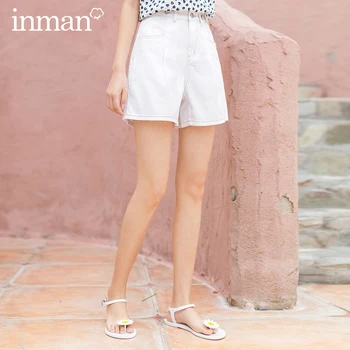 

INMAN 2020 Summer New Arrival Concise Style All-match High Waist Buttons Hongkong Style Shorts