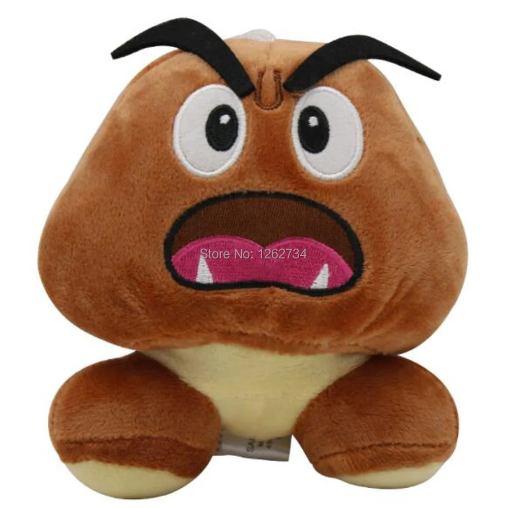 10/лот 6 стилей 15 см Super Mario Bros Goomba Softs аниме Мультяшные плюшевые куклы Рисунок розничная торговля