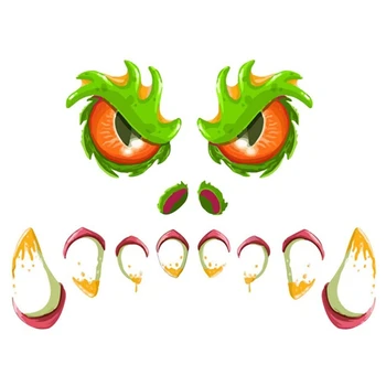 

Halloween Monster Face Decorations Outdoor Garage Door Archway Car Party Decor for Refrigerator Door Cars and Window