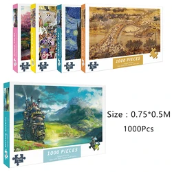 Puzzle pour adultes 1000 pièces, grand Puzzle à faire soi même, jouets éducatifs, décompression cognitive, jouets pour enfants 