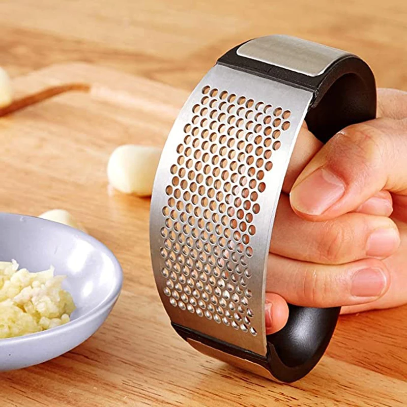 PROD 1005002970794551 1Pc Premium Hand Held Garlic Press Rocker
Stainless Steel Garlic Mincer Crusher and Peeler Ergonomic Easy To Use
Kitchen Tools
