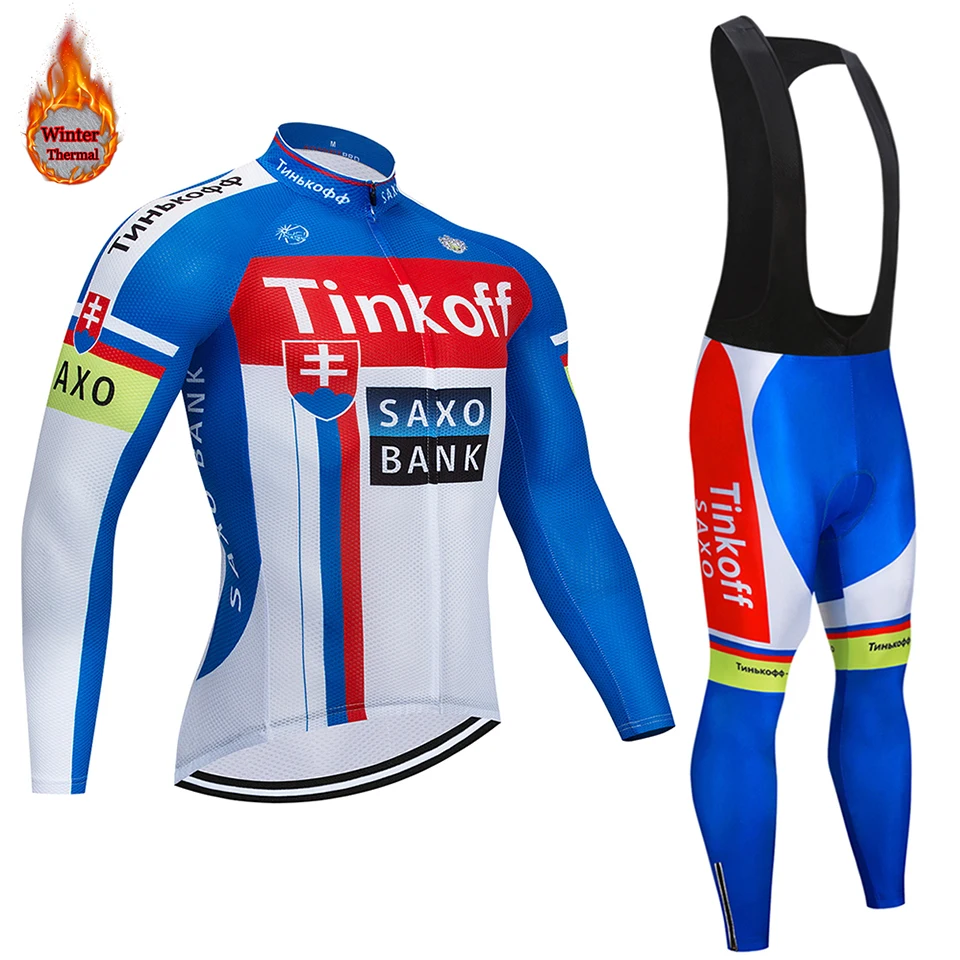tinkoff Майо с длинным рукавом Ropa Ciclismo Invierno термальный флисовый велотренажер набор зимней одежды для горного велосипеда
