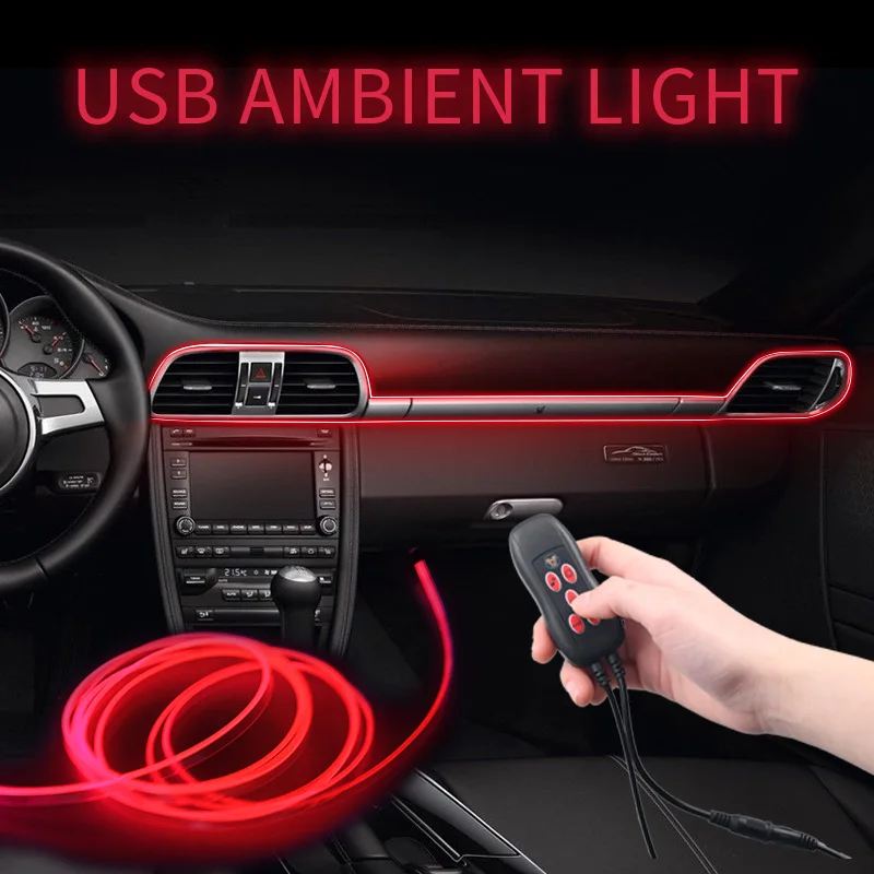 Световая лента RGB для салона автомобиля декоративная лампа Neno с управлением