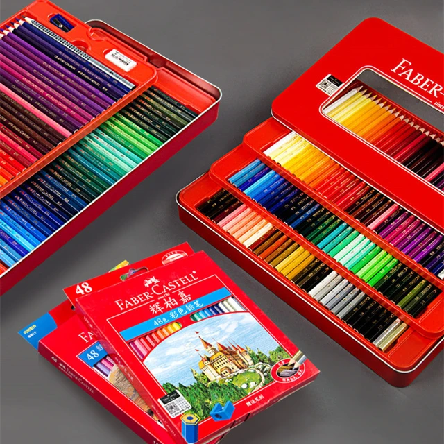 Faber-Castell Oil Colored Pencil Tin Case 48 / 60 / 100 Colors Set