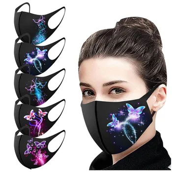 

Mascarillas 5/10/25PCS Adult's Prints Protection Face Mask Washable Earloop Mask Breathable Soft Health Elastic Mask
