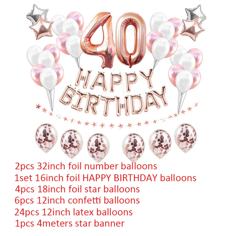 38 шт. 40 шаров в форме цифр на лет|supplies party| |