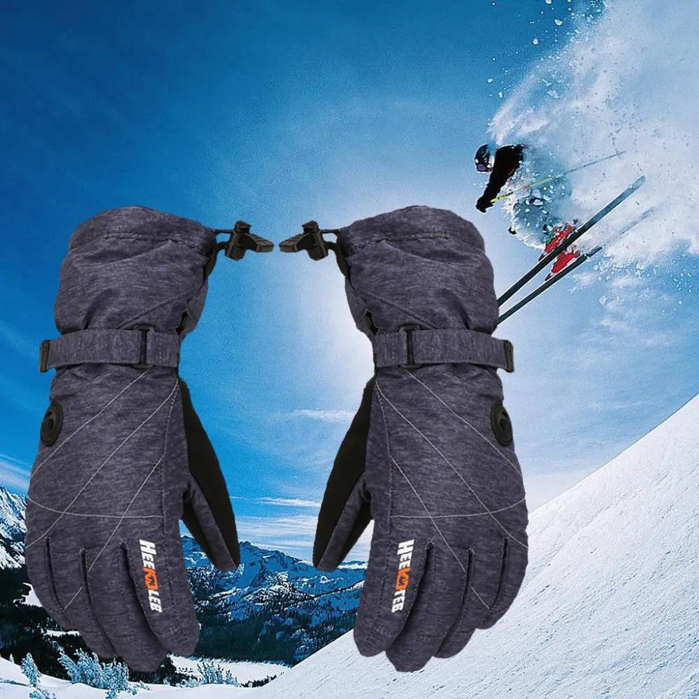 Утепленные зимние холодной погоды лыжные перчатки для взрослых согреться Водонепроницаемый ветрозащитный#4O10
