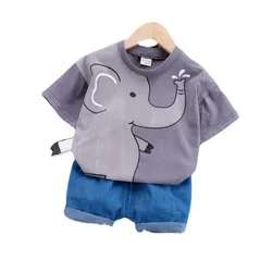 T shirt et short pour bébés, vêtements d'été à la mode pour enfants garçons et filles, vêtements de sport décontractés, 2 pièces/ensembles 