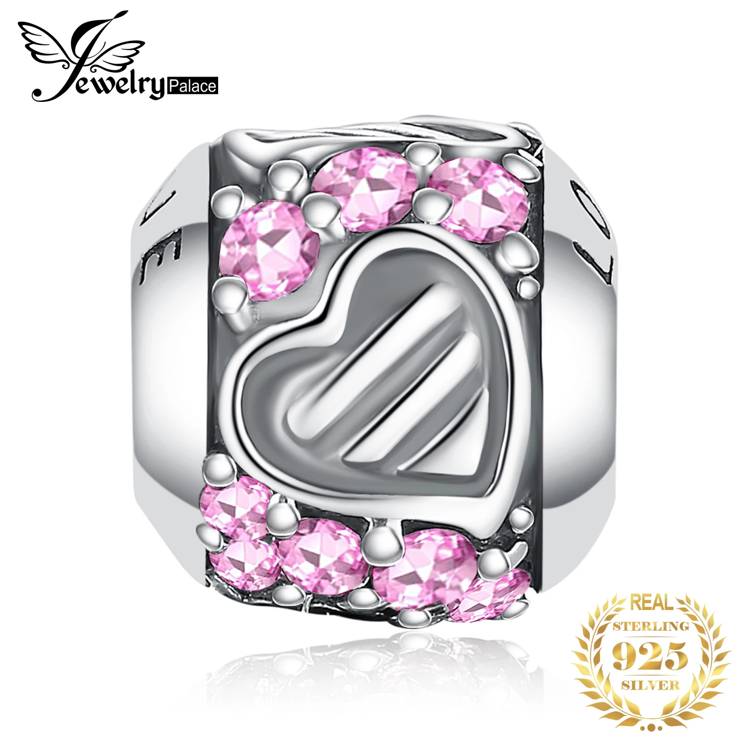 JewelryPalace Романтическая любовь 0.3ct Искусственный розовый сапфир 925 пробы Подвески