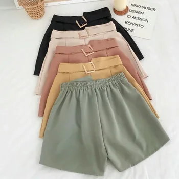 

Women Shorts Direct Selling Special Offer Cotton Polyester Regular Wide-legged Female 2020 Summer High Waist Slimming Shorts