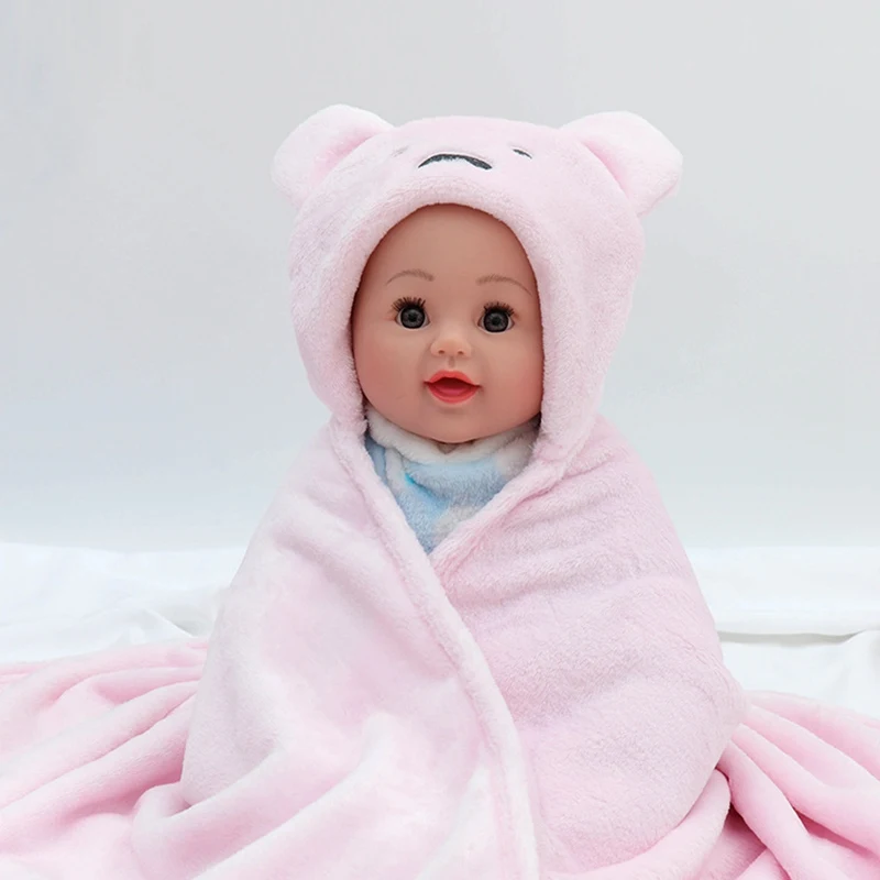 

New Fashion Cute Cartoon Bear Ear Sleeping Bag Knit Baby Supplies Clothes Hug Blanket Blanket Baby Sleeping Bag Blanket