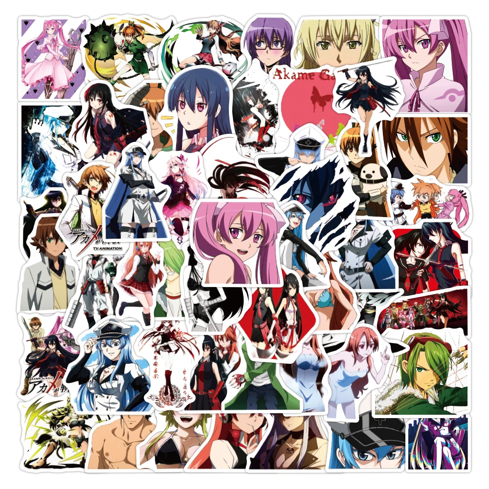 50 шт. Akame Ga Kill! Стикер аниме Моя эсмерти наклейка s для ноутбука чемодана