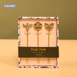 Never Leopard зерно серии офисный подарок канцелярские наборы фрукты вилочный комплект пчела цветок бабочка форма вилки для торта из