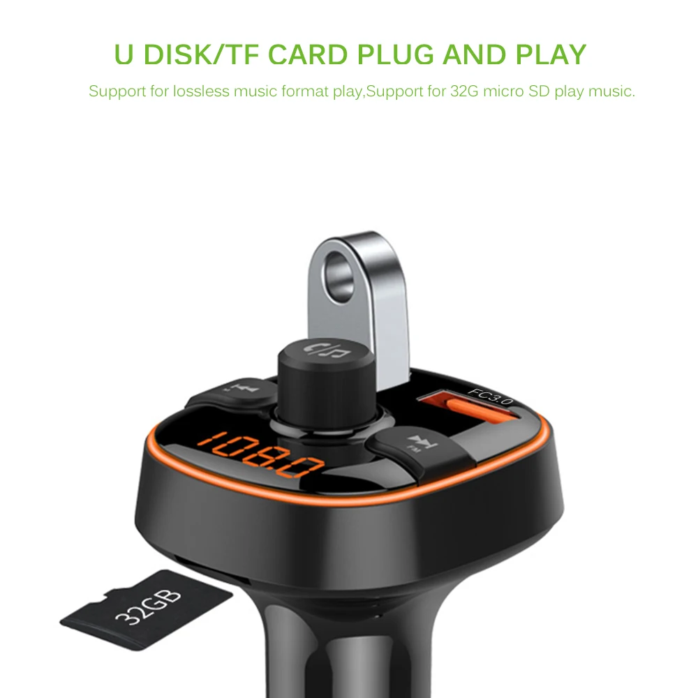 BC51 Bluetooth Автомобильный MP3-плеер беспроводной автомобильный fm-передатчик автомобильный телефон зарядное устройство автомобиль беспроводной Bluetooth комплект Автомобильный музыкальный mp3-плеер