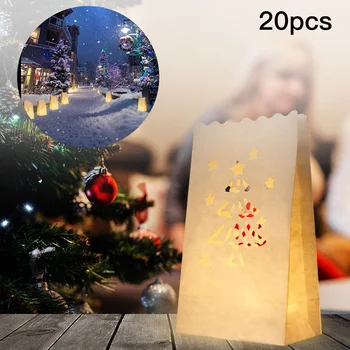 

Christmas Luminary Candle Bag For Scenery Decoration Safe Bright Flame Resistant Light Bag For Parties Weddings And Birthday