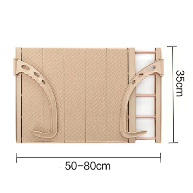 K-50-80 Portable Balcony Hanging Folding Drying Rack Underwear Socks Shoe Multi-function Plastic Indoor Telescopic Clothes Rack Holder - Цвет: K-50-80
