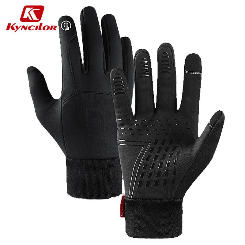 

Kyncilor Outdoor Sports Warm Cycling Gloves Non-slip Touchscreen Bicycle Gloves Waterproof Windproof Motorcycle Bike Gloves