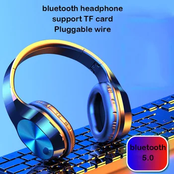

350mAh wireless bluetooth headphones support tf card 3.5mm aux wire connection 9D hifi stereo headset for iphone huawei xiaomi
