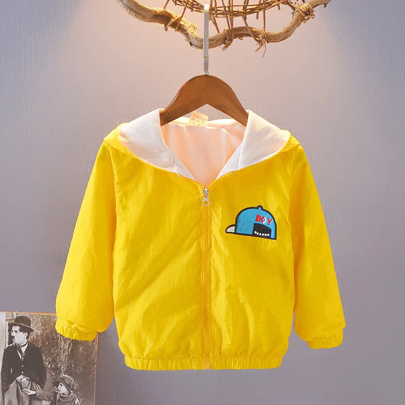 

2019 Childrenswear BOY'S Children Cartoon Hooded Long Sleeve Zip-up Shirt Children Casual Cardigan Coat