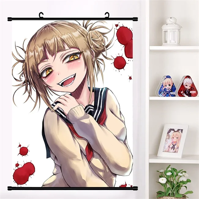 Японское Аниме Boku no My Hero Academy Himiko Toga Настенная роспись настенный плакат Otaku коллекция домашнего декора искусство - Цвет: T