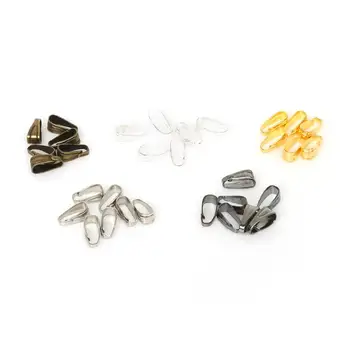

100pcs/lot Pendant Clips Pendant Clasps Pinch Clip Bail Pendant Connectors For DIY Jewelry Findings Accessories