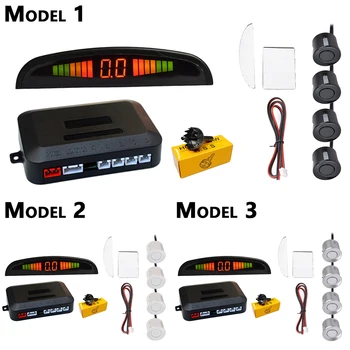 

Full Set Car Auto Parktronic LED Parking Sensor with 4 Sensors Reverse Backup Car Parking Radar Display Monitor Detector System