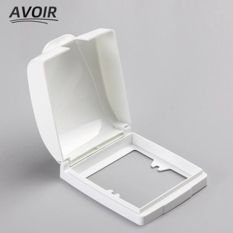 Avoir 86 Type Wall Socket Waterproof Splash Cover Box Bathroom Switch Child Protector Outlet Cap For Electric Socket Plastic Box