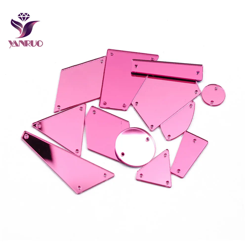 

YANRUO Mixed Rose Acrylic Mirror Sew on Rhinestones Bling Shiny Crafts Suppliers Party Dress